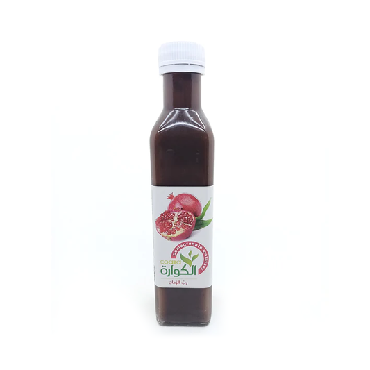 This heart melting wine color molasses is a sour syrup, freshly done out of organic heart healthy pomegranate, it would make the perfect dressing for salads or even stews.